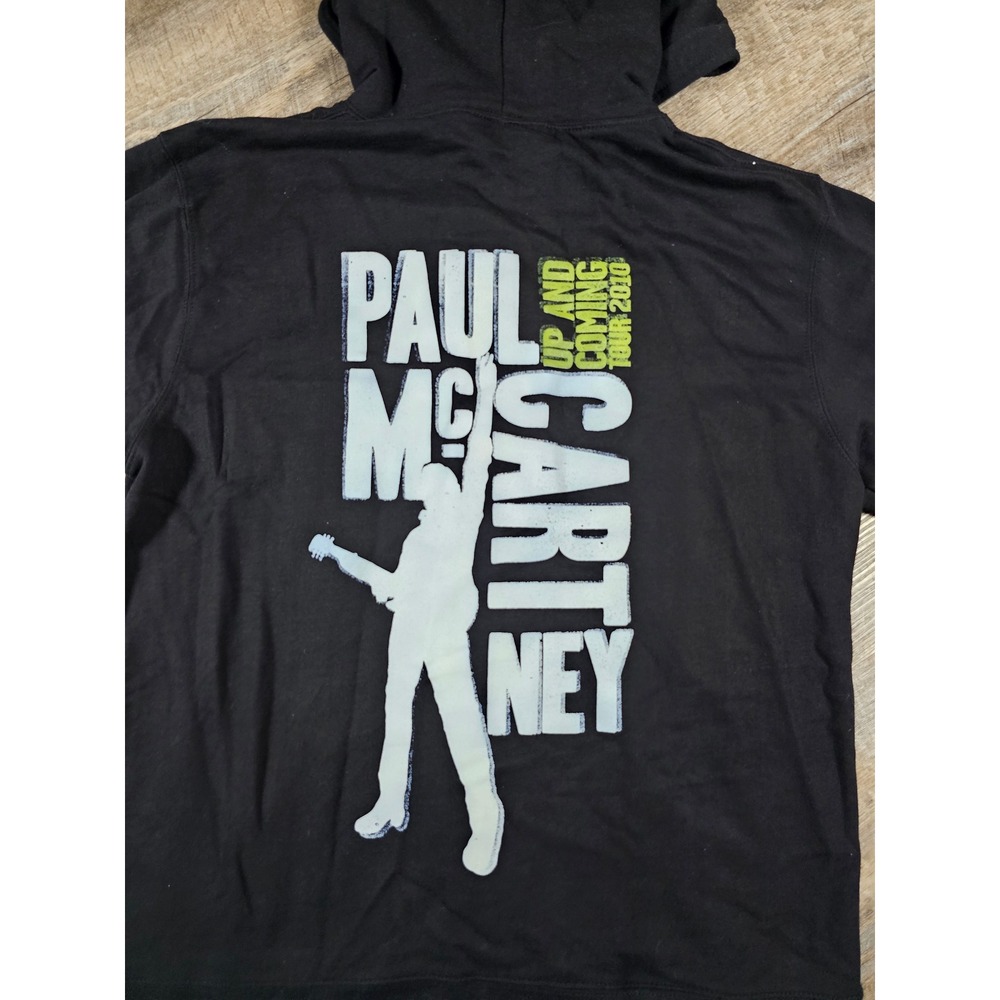 Bravado‎ Paul McCartney Up and Coming Tour 2010 Hoodie Black Concert Mens L
